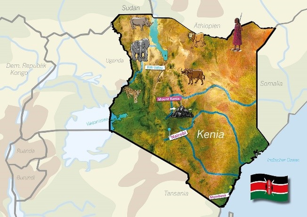 Karte von Kenia